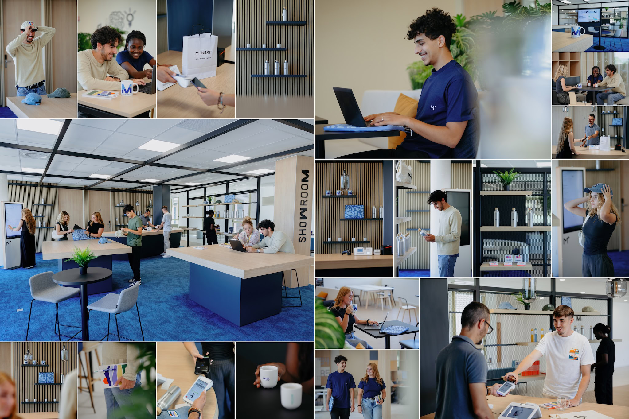 Portrait corporate professionnel — équipe Monext